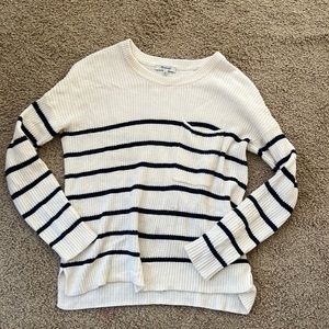 Madewell Striped Crew Neck Lightweight Sweater
